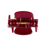Medium Hair Claw Burgundy - Heart Lock