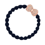 bling bow navy blue