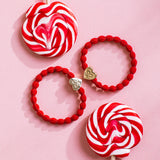 gold heart cherry red