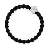 silver diamante star black