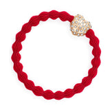 diamante bubble heart cherry red