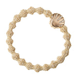 seashell glittery gold