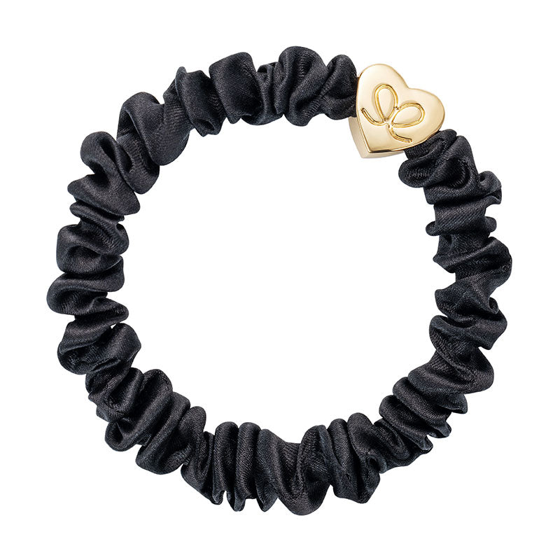 gold heart skinny black