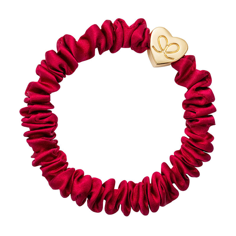 gold heart skinny burgundy
