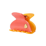 Medium Hair Claw Coral Sunset - Gold Heart