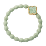 enamel gold quatrefoil pistachio